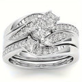 Princess Cluster Ring Set