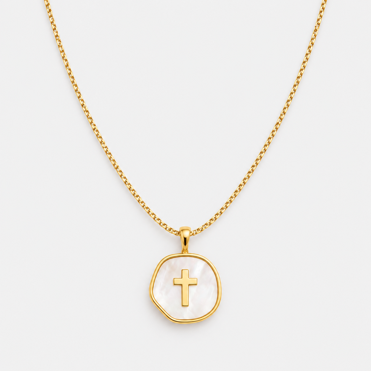 Seraphine Seashell Cross Necklace