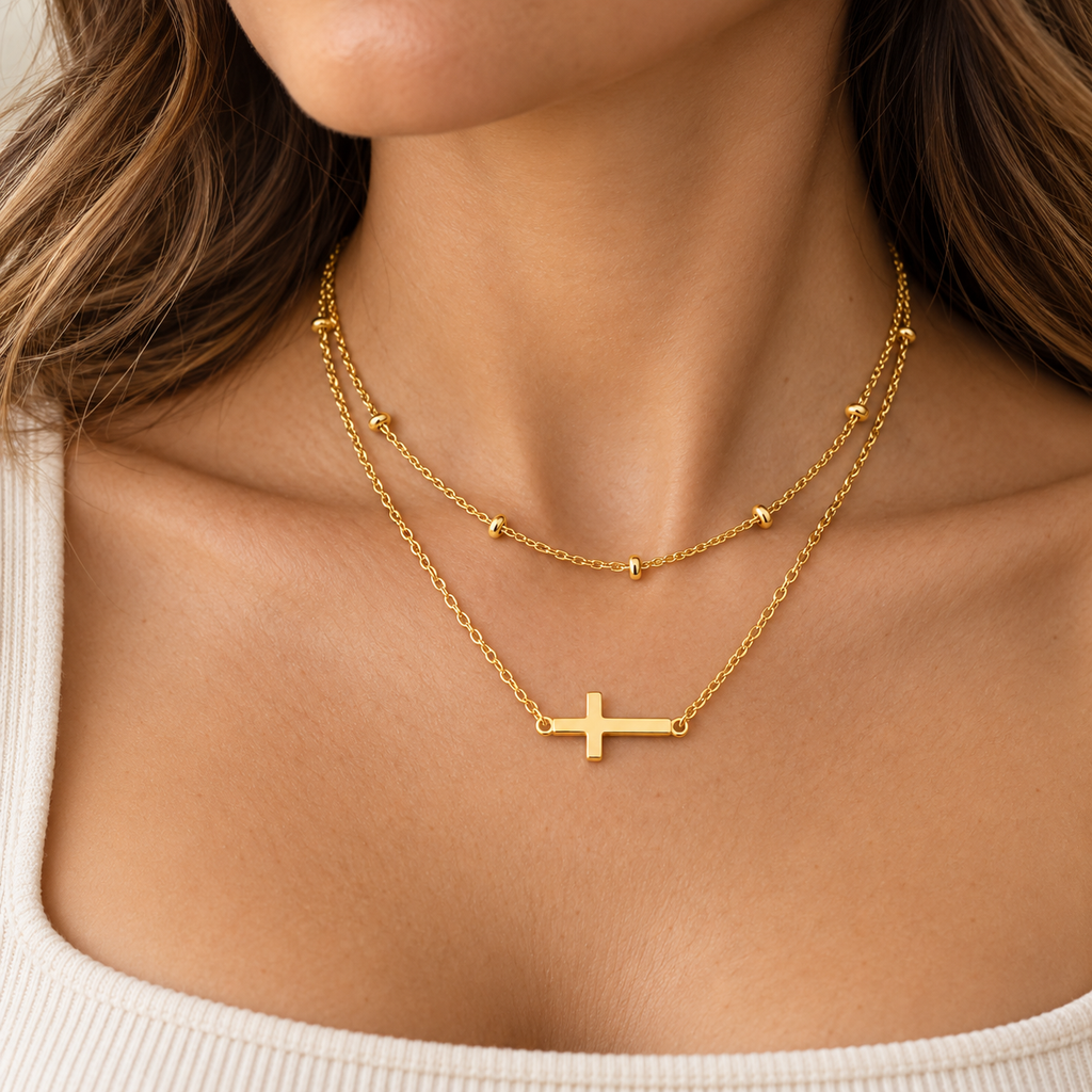 Elora Double Chain Cross