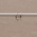 Silver Marquise Huggie Hoops