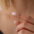 Gold Cat Silhouette Pendant Necklace