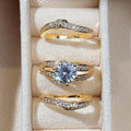 Round Pavé Ring Set