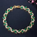 Emerald Crystal Gold Bracelet