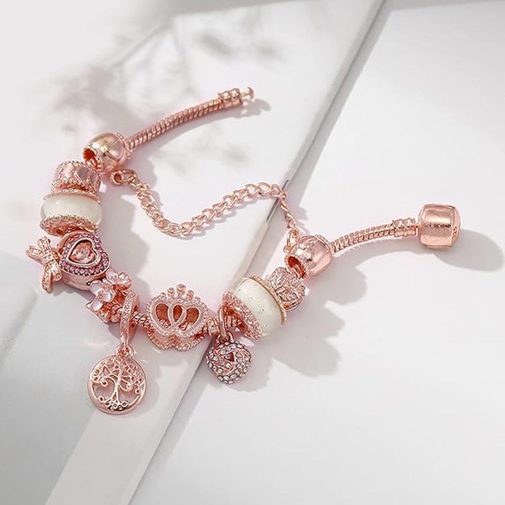 Rose Dream catcher Bracelet with Charms Included