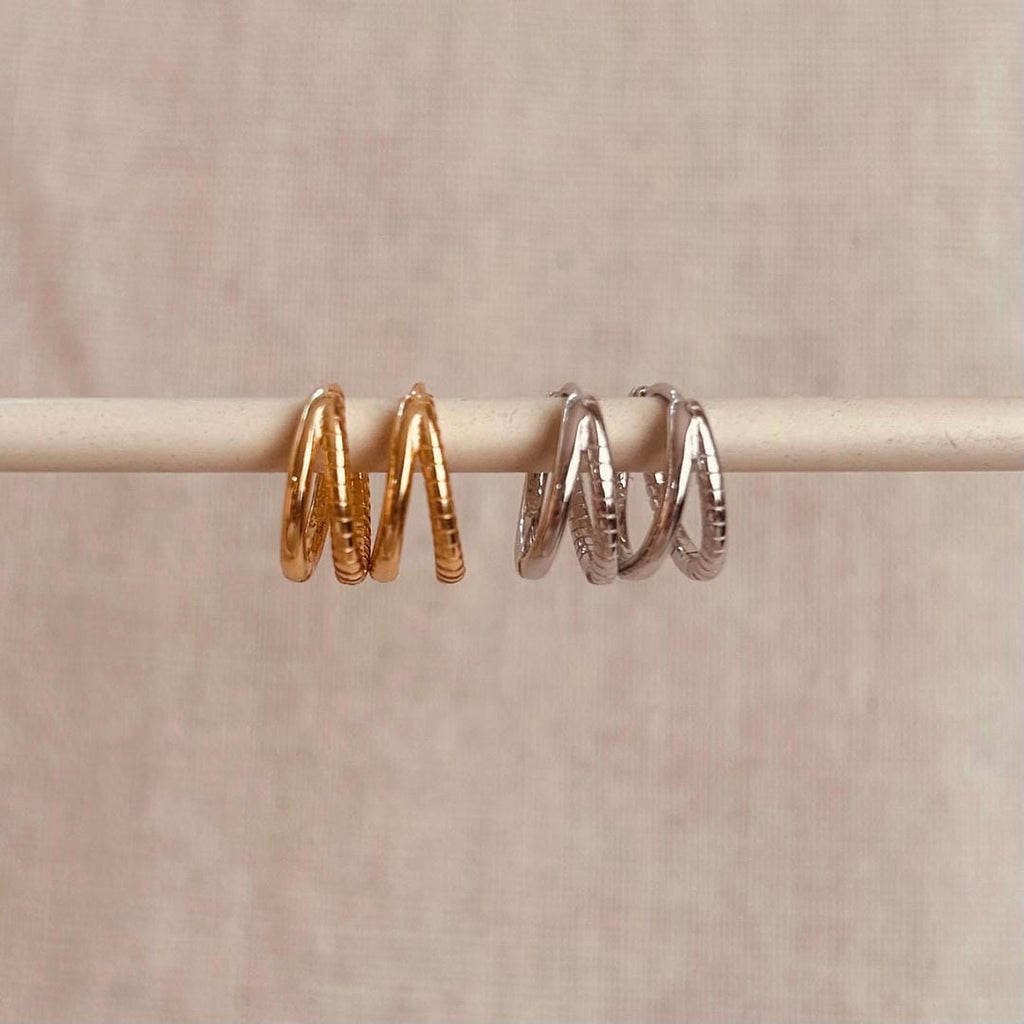 Textured Duo Hoop Earrings