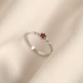 Petite Ruby Crystal Promise Ring