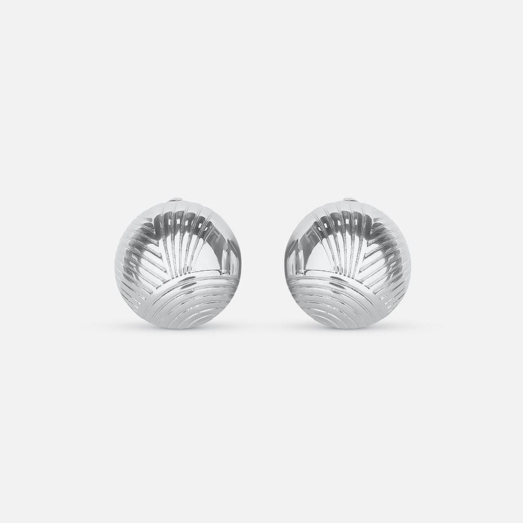 Elegant Silver Circle Earrings
