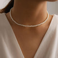 Bohemian Elegant Pearl Choker