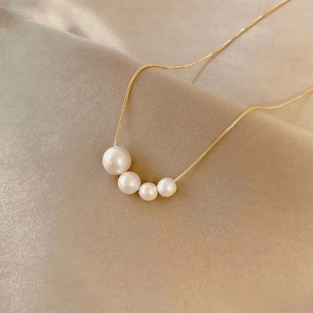 Unique Gold Freshwater Pearl Necklace