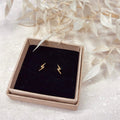 Minimal Plain Lightning Studs Earrings