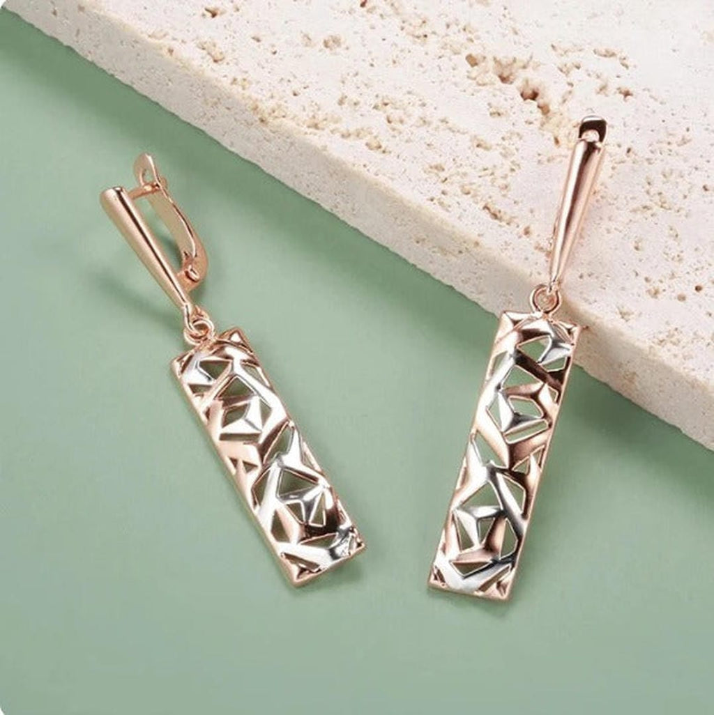 Textured Bar Dangle Earrings