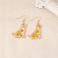 Floral Friend Silhouette Dangle Earrings