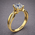 Graceful Gold Solitaire Ring