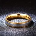 Two Tone Brushed Gold Bands