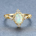 Celestial Opal Crystal Garden Ring