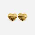Gold Shell Heart Earrings