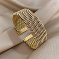 Woven Adjustable Gold Plated Bracelet