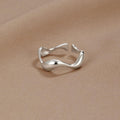 Waves Minimalist Adjustable Ring