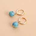Vintage Gold Turquoise Drop Earrings