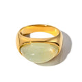 Chunky Half Gemstone Dome Rings