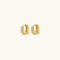 Radiant Chunky Paved Huggie Earrings