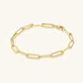 Elegant Gold Paperclip Bracelet