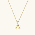 Vintage Letter Initial Gold Necklace