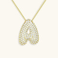 Bubble Initial Crystals Necklace