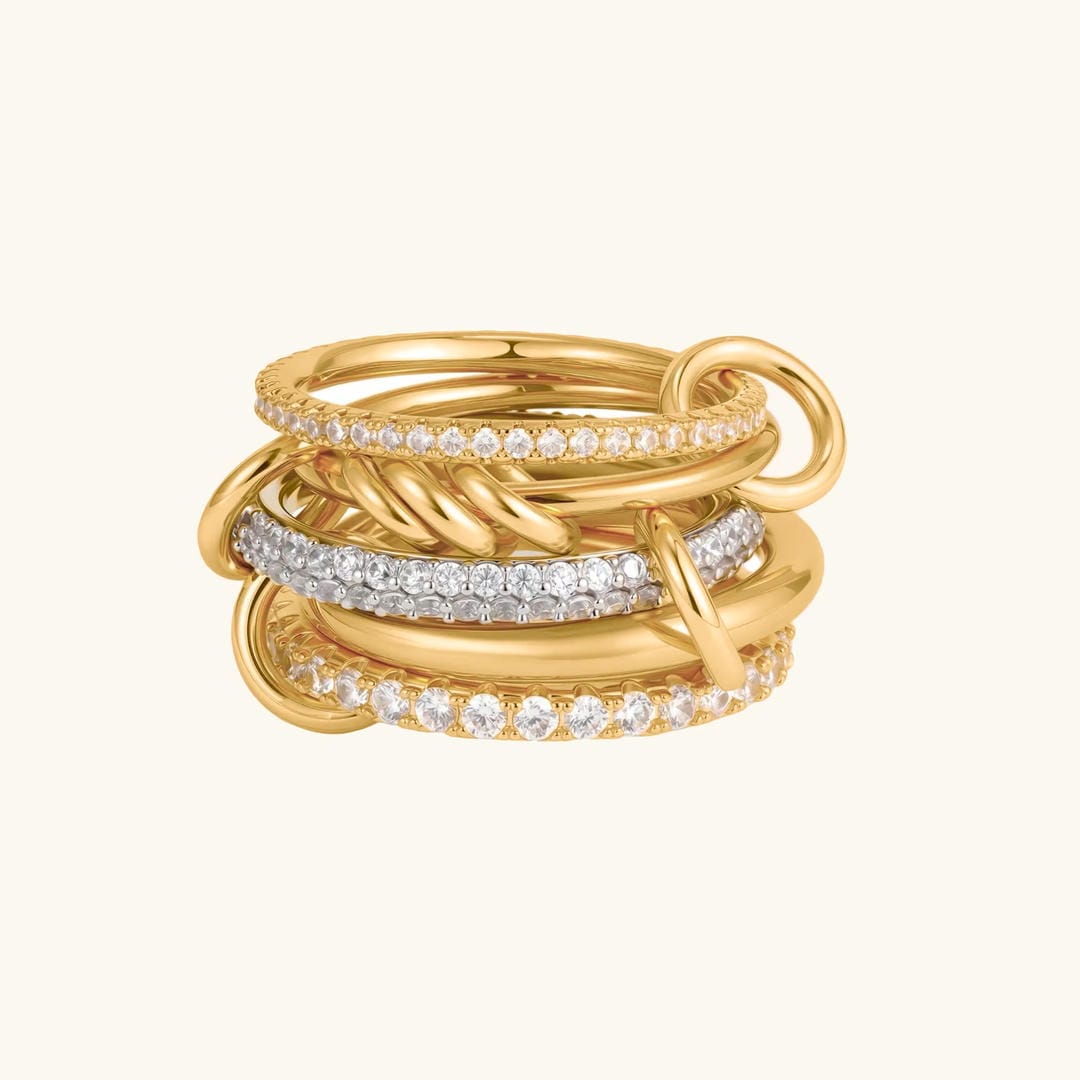 Blaise Stacked Crystals Ring