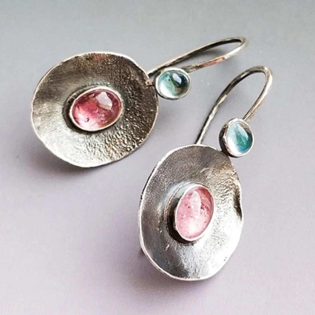 Vintage Two Tone Silver Earrings