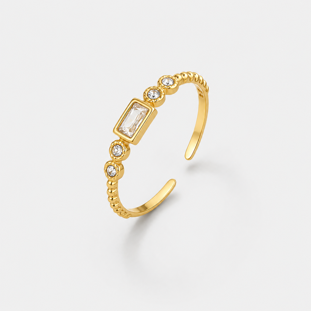 Baguette Station Open Ring
