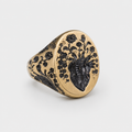 Blue Blossom Vintage Gold Ring