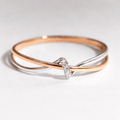 Vintage Golden and Silver Twist Ring
