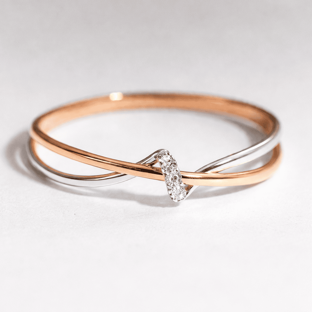 Vintage Golden and Silver Twist Ring