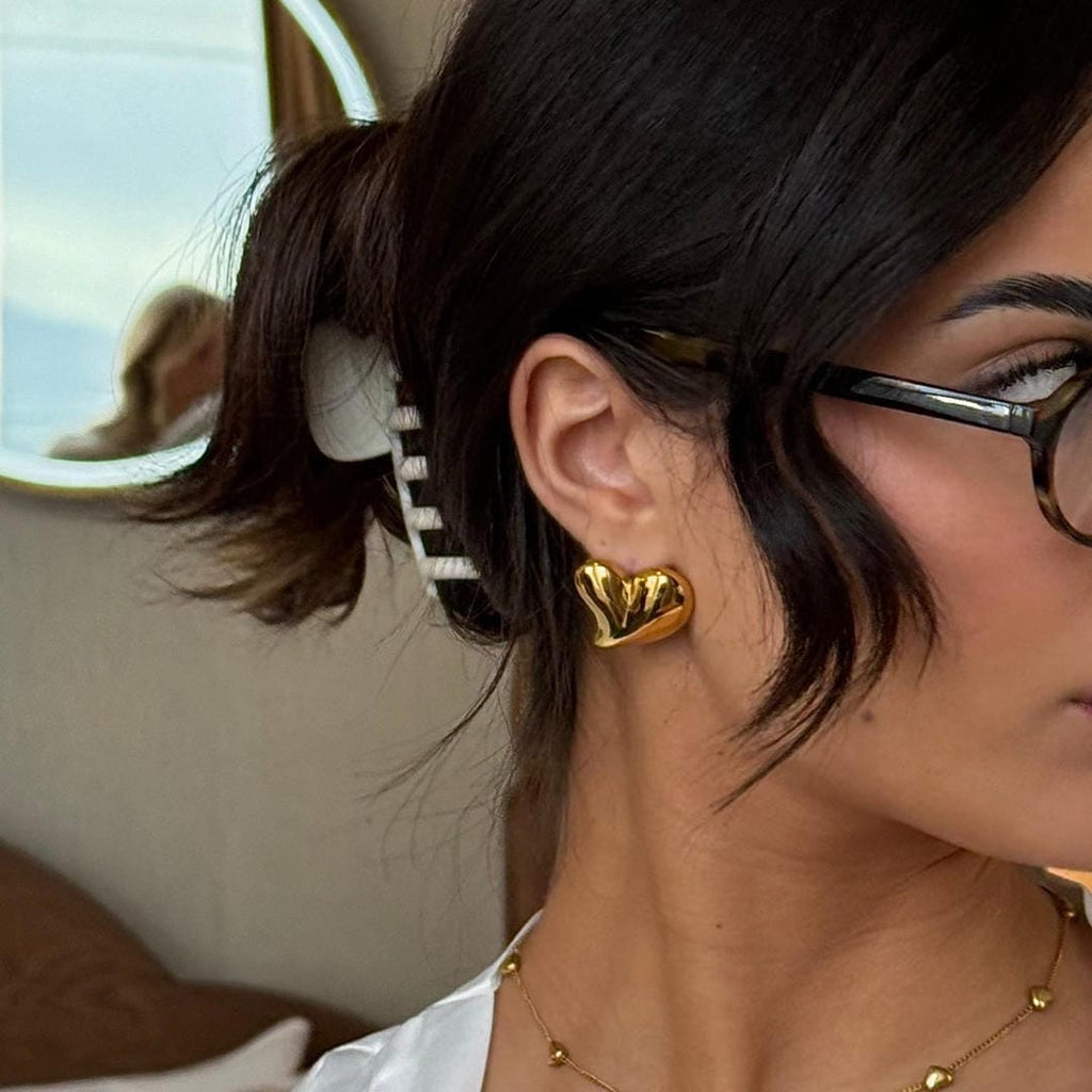 Classic Gold Heart Studs