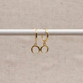 Gold Horn Crescent Hoops