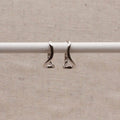 Silver Abstract Wave Hoops