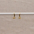 Gold Abstract Wave Hoops