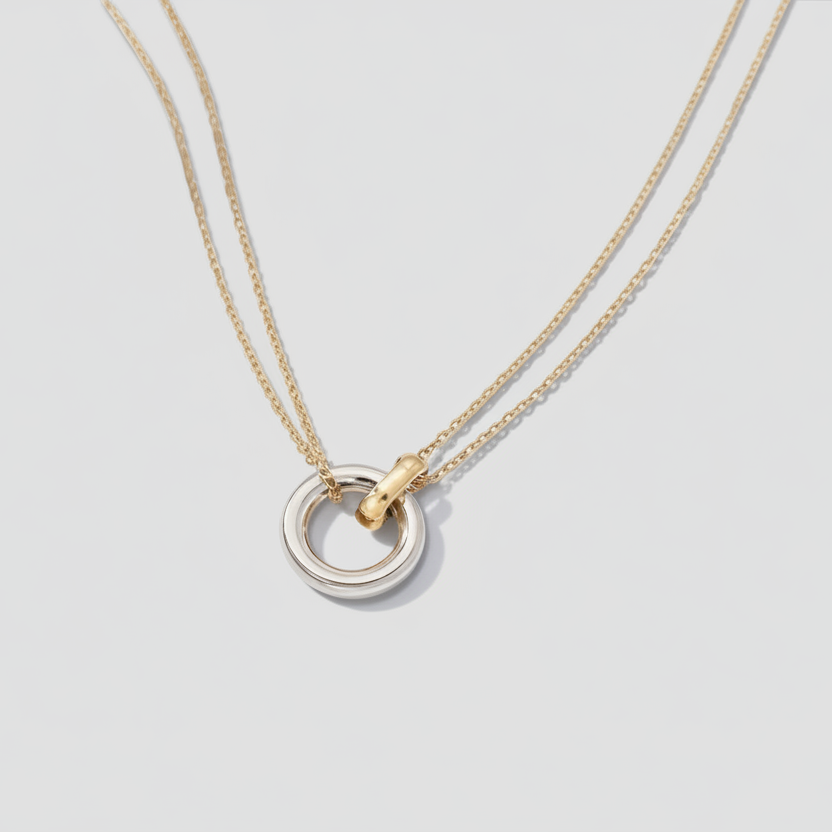 Dazzling Necklace With Ring Accent