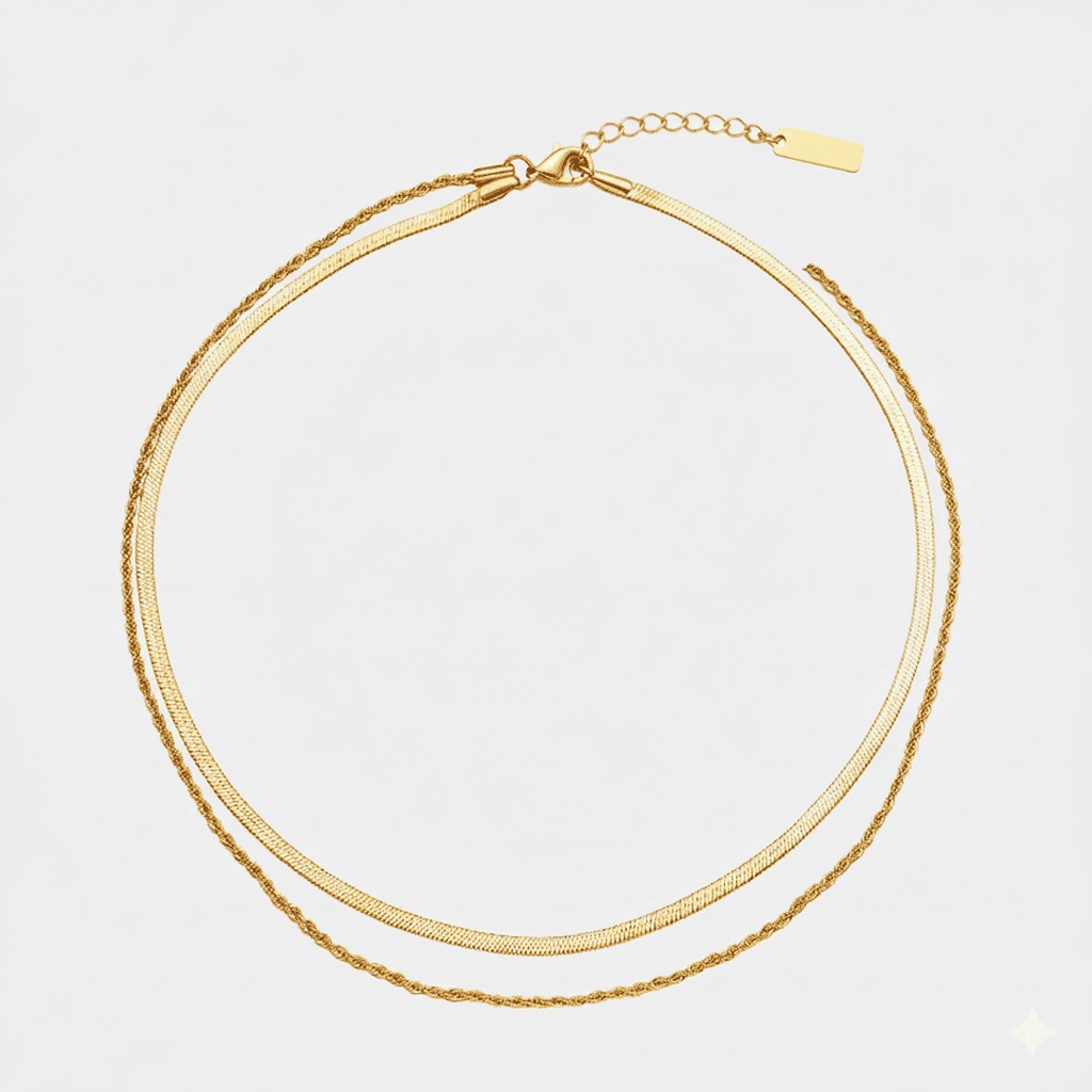 Elegant Flow Layered Necklace Set