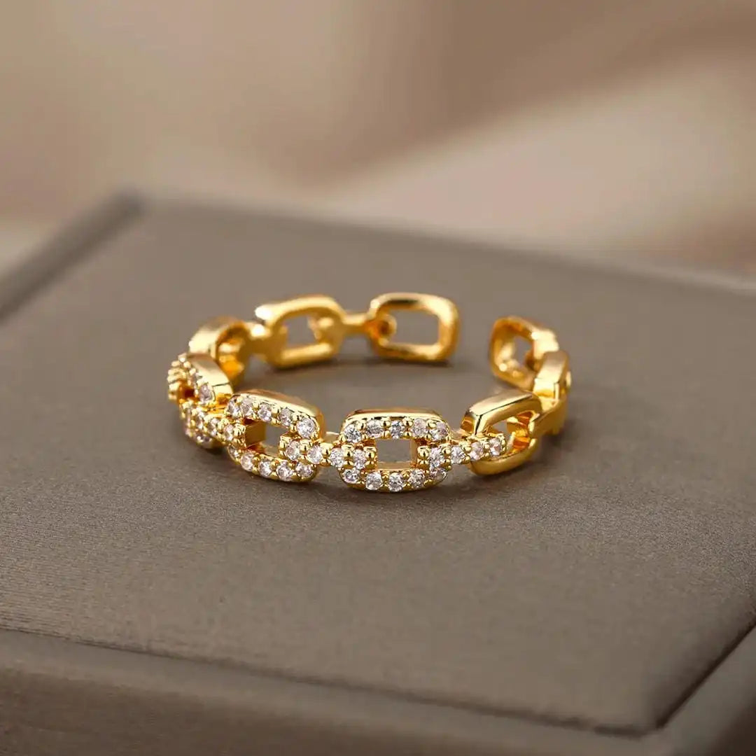 Verona Link Chain Adjustable Ring