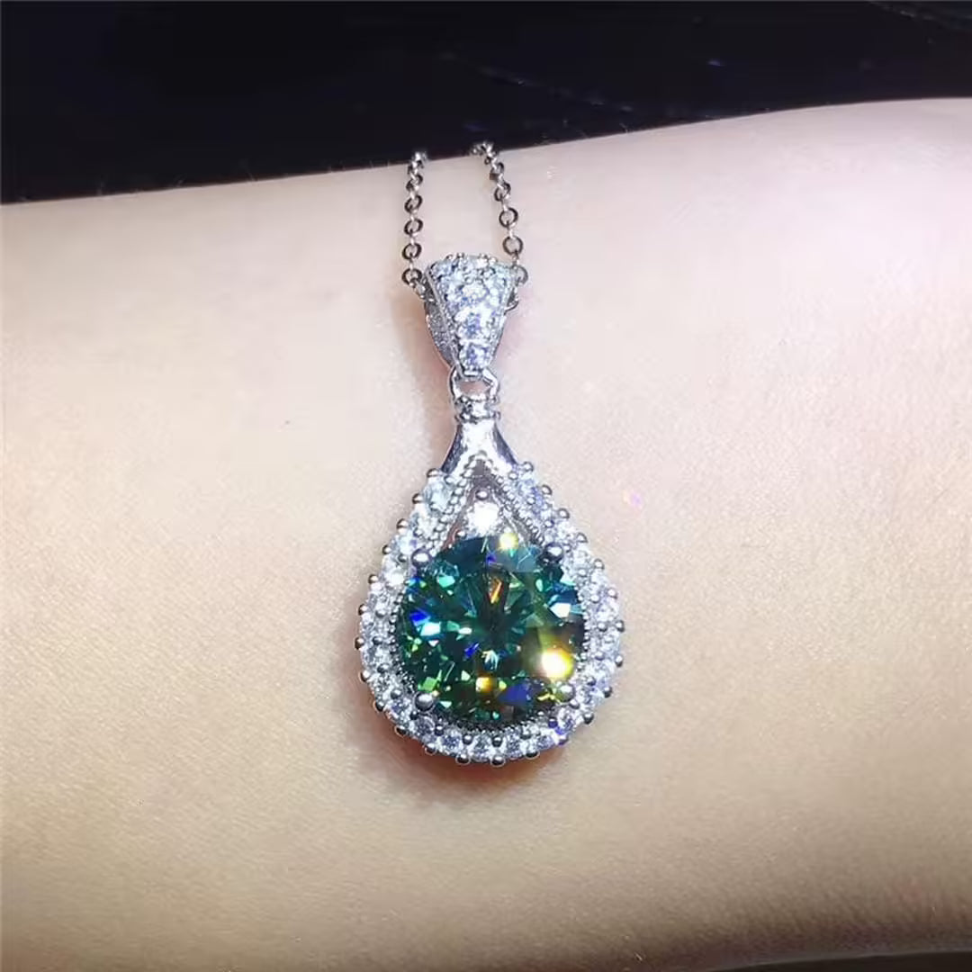 Radiant Emerald Teardrop Bangle Bracelet