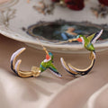 Unique Colorful Hummingbird Earrings