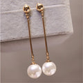 Luxury Dangling Earrings with Hand-Plaid Pearls