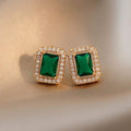 Emerald Gems Dangle Earrings
