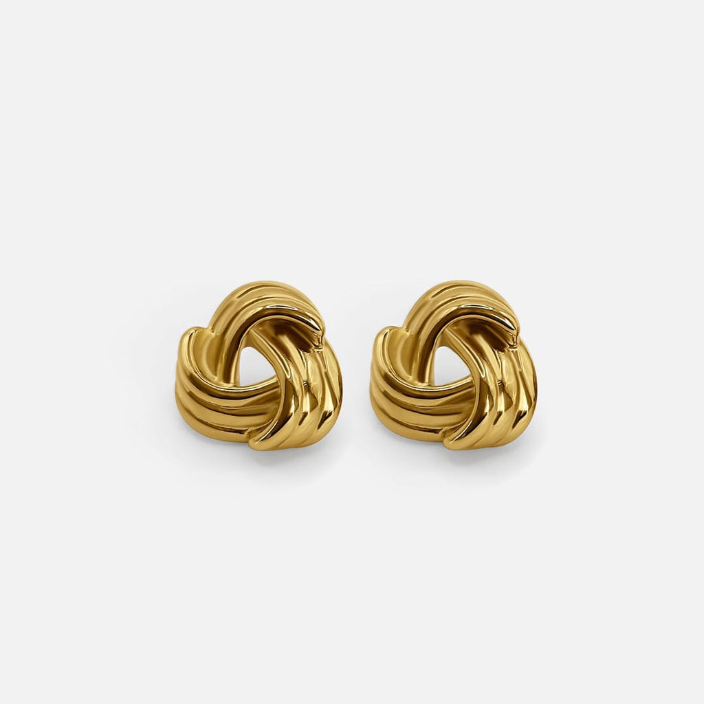 Timeless Gold Knot Hoop Earring