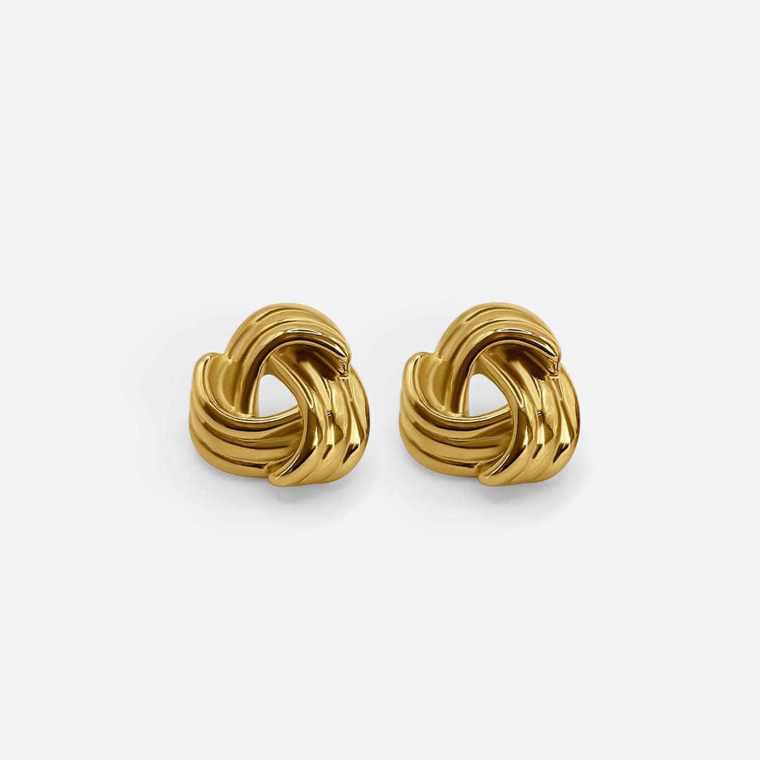 Timeless Gold Knot Hoop Earring