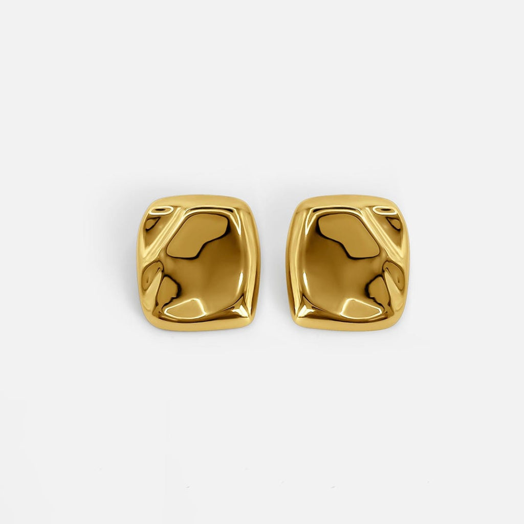 Molten Gold Statement Earring