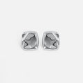 Molten Silver Statement Earring