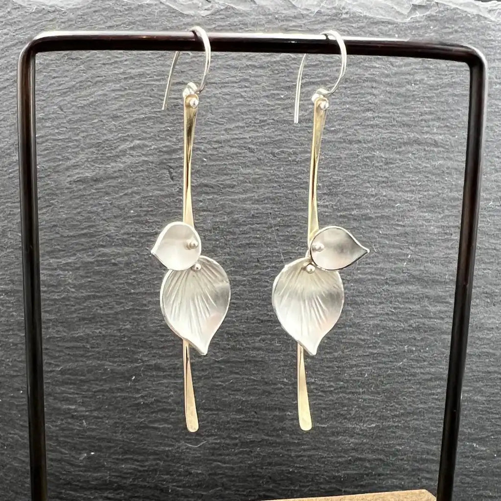 Silver Leaf Vintage Earrings